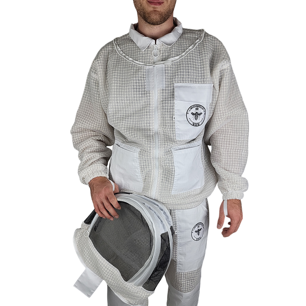 Belüftete Imkerjacke mit Atmungsnetz Mesh System