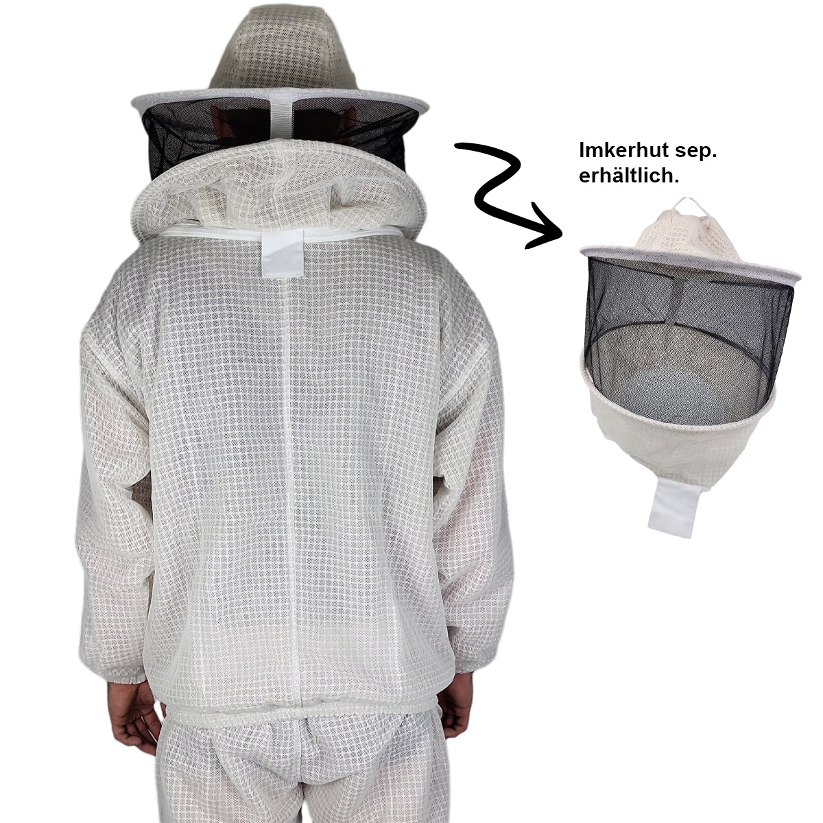 Belüftete Imkerjacke mit Atmungsnetz Mesh System