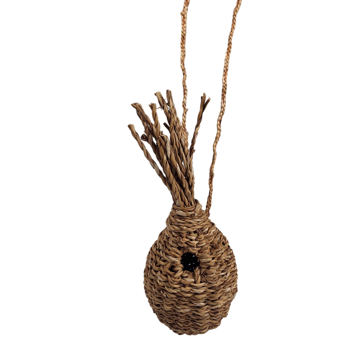 Vogelhäusschen aus Schilfgras
