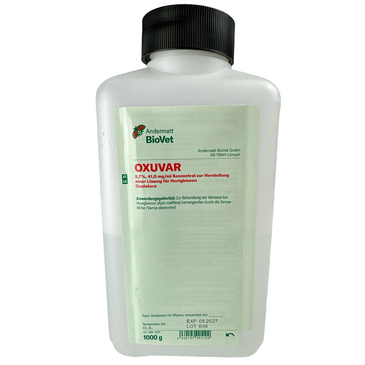 OXUVAR 5,7% ad us. vet.