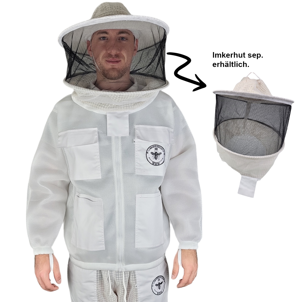 Belüftete Imkerjacke 3D-Mesh